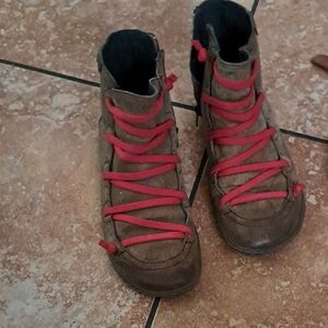 Camper Brown and Red Hiking Boots